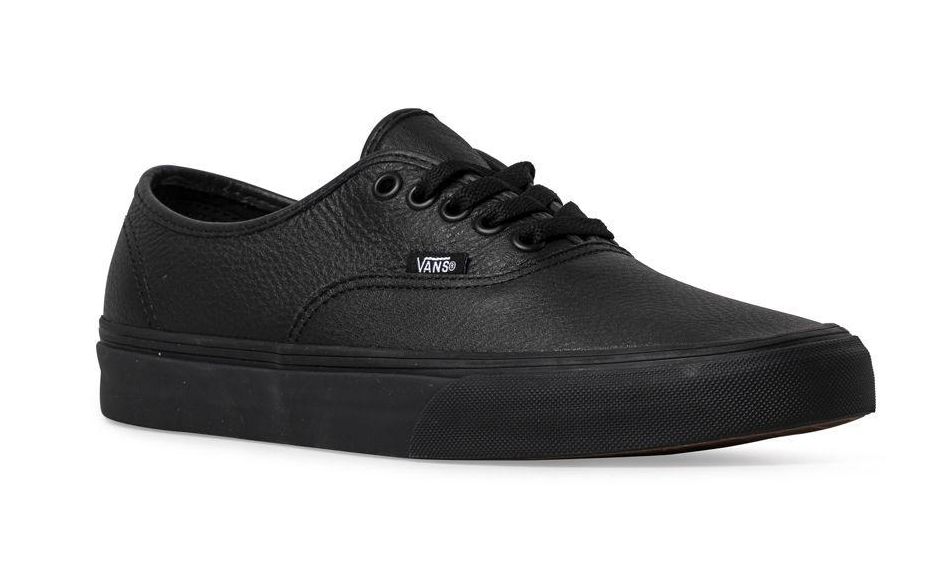 black leather vans shoes