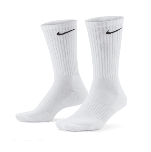 Nike Everyday Cushioned Training White Unisex Crew Socks 3 Pack ...