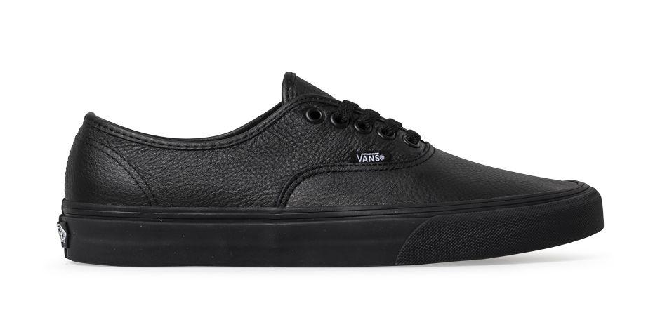 black vans with leather cheap online