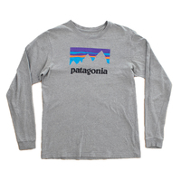 Patagonia Grey Marle Longsleeve Medium T-Shirt Used Vintage