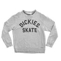 Dickies Skate Crew Neck Jumper Grey Marle Medium Used Vintage