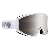 Spy Crusher Elite Matte White Snow Goggles - Bronze Silver Mirror Lens