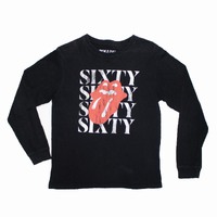 Rolling Stones Sixty Black Medium Long Sleeve T-Shirt Used Vintage