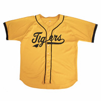Tigers 82 Yellow Black X-Large Baseball Jersey Used Vintage
