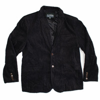 Mountain Corduroy Black Coat Jacket Used Vintage