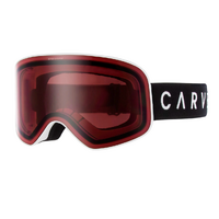 Carve Frother S Matte White Snow Goggles - Rose Low-Light Lens