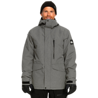 Quiksilver Mission Solid Heather Grey Mens Snow Jacket