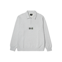 HUF Slate Heather Grey Mens Quarter Zip Fleece