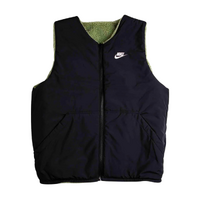 Nike Sportswear Reversible Oil Green Black Sherpa Winter Vest