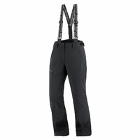 Salomon Brilliant Deep Black Womens Snow Pants Ski Snowboard