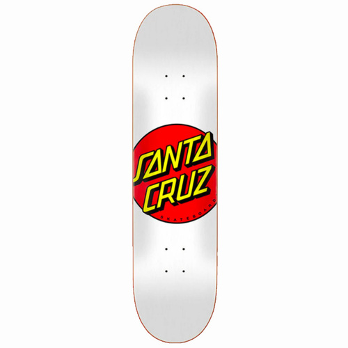 Santa Cruz Classic Dot White 8.0" Skateboard Deck