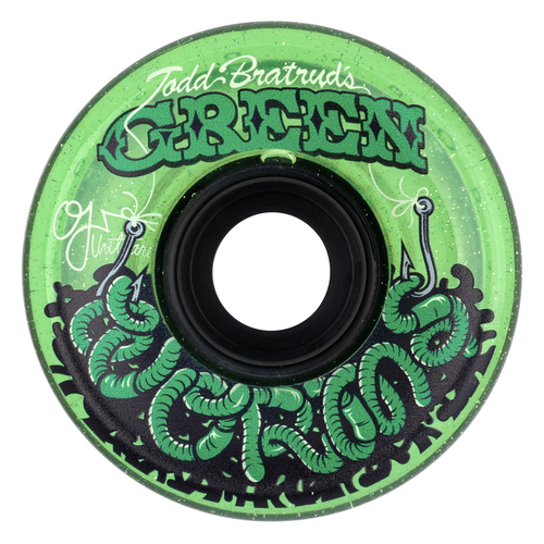 OJ Wheels Green Worm 60mm 78a Skateboard Wheels