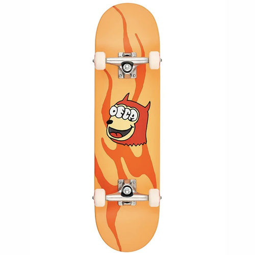 DECA 7.6" Mid Skateboard Complete Orange Dex