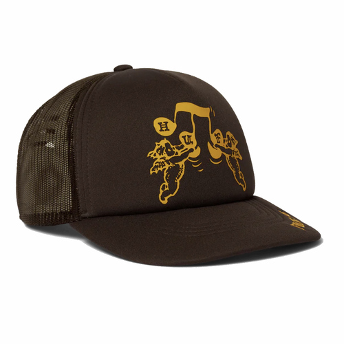 Huf Song Brown Snapback Trucker Cap Hat