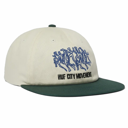 Huf City Movement 6 Panel Linen Snapback Cap Hat