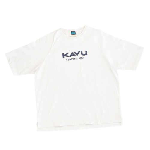 Kavu Seattle USA Baggy Off White Large T-Shirt Used Vintage