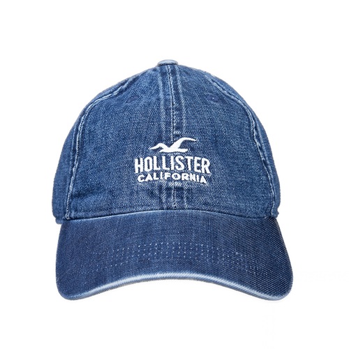 Hollister Denim Strapback Dad Cap Hat Used Vintage