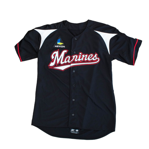 Descente Marines Baseball Jersey Large Mens Used Vintage