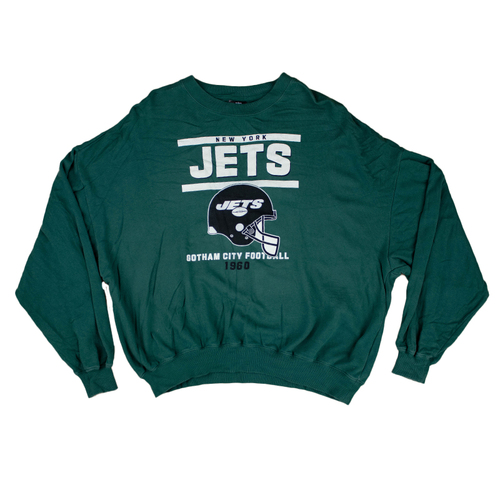 New York Jets Gotham City Jumper Large Green Mens Used Vintage