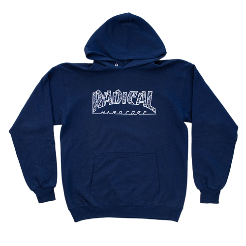 Radical Hardcore Navy Large Hoodie Used Vintage