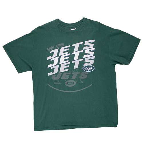 New York Jets Green X-Large Mens T-Shirt Used Vintage