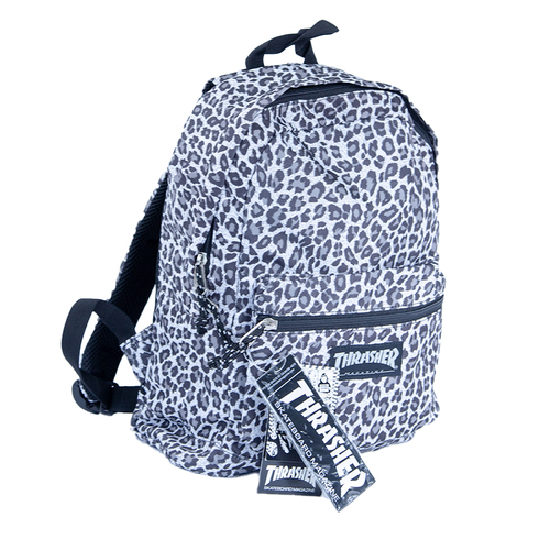 Thrasher Leopard Print Back Pack Used Vintage