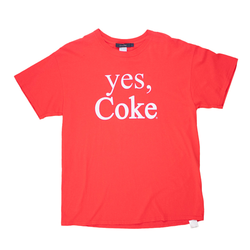 Coke a Cola Red Large Mens T-Shirt Used Vintage