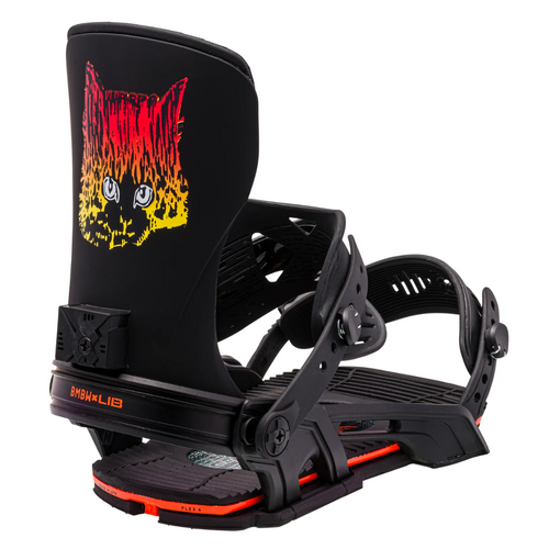 Bent Metal Transfer Black Orange Mens 2024 Snowboard Bindings [Size: Large]