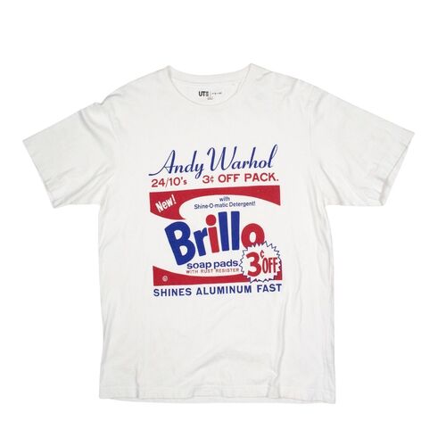 UNI QLO Andy Warhol Brillo Large Mens T-Shirt Used Vintage