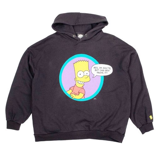 The Simpsons Black XL Mens Hoody Vintage Used