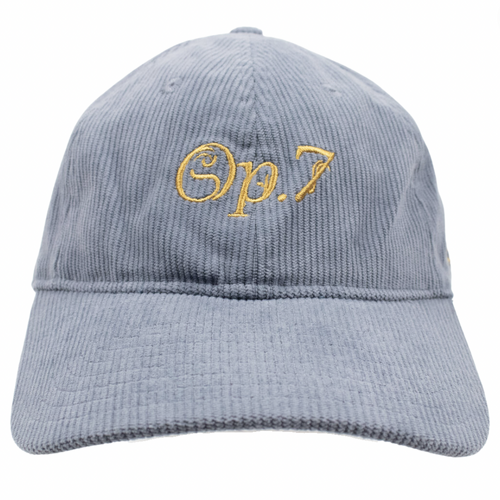 OP7 Embroidered Light Blue Corduroy Cap Used Vintage