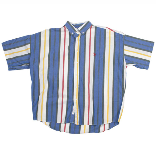 U.S Polo Assn Striped Medium Mens Shirt Used Vintage