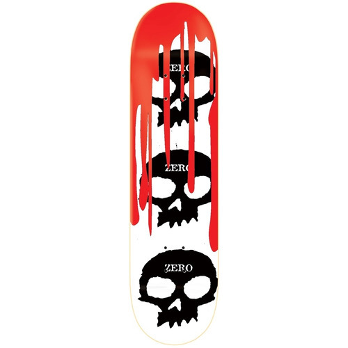 Zero 3 Skull Blood White 7.875" Skateboard Deck