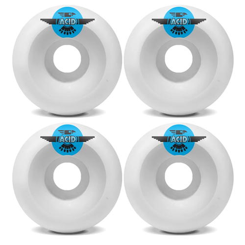 Acid Type A 53mm 99a Thunder Pigeon White Conical Skateboard Wheels