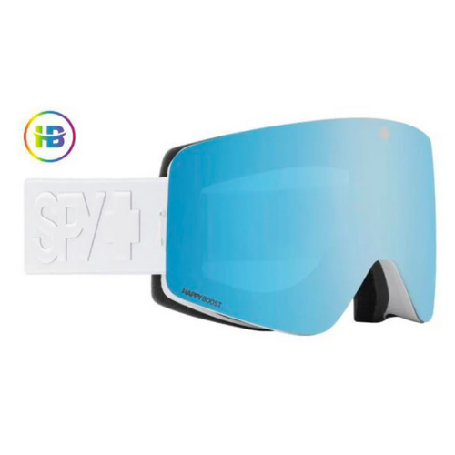 Spy Marauder Matte White Snow Goggles - Happy Boost Blue Spectra Mirror Lens