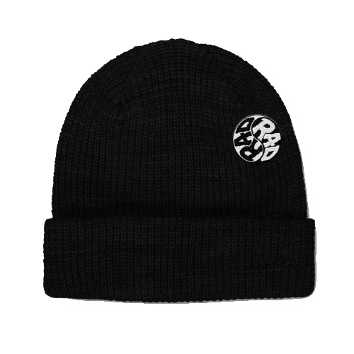 Rad Swirl Black Beanie