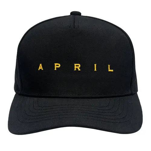 April Skateboards Emblem Black Snapback Cap Hat