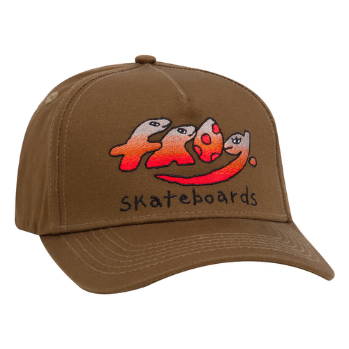 Frog Dino Logo Olive 5-Panel Snapback Cap