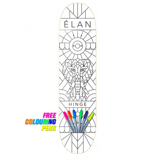 Elan Hinge Colour In Elephant 8.125" Skateboard Deck