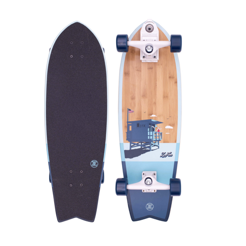 Z-Flex Bamboo Fish 9.75" 31.0 Complete Surfskate Cruiser Skateboard