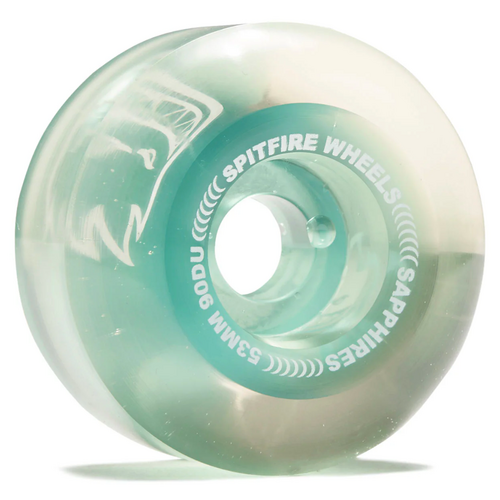 Spitfire Sapphires Clear Green 53mm 90a Skateboard Wheels