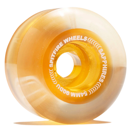 Spitfire Sapphires Clear Orange 54mm 90a Skateboard Wheels