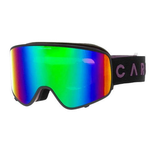 Carve Summit Matte Violet Snow Goggles - Green Purple Iridium Lens