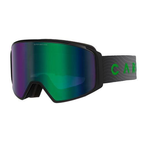 Carve Summit 2.0 Matte Black Snow Goggles - Grey Green Mirror Lens