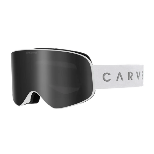 Carve Frother S Matte White Snow Goggles - Grey Silver Mirror Lens