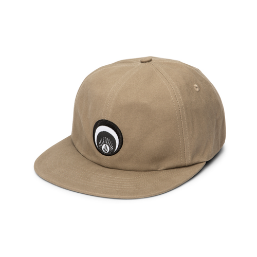 beige strapback hat