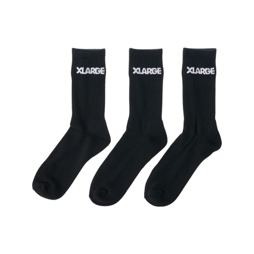 XLarge 91 Black Socks 3-Pack