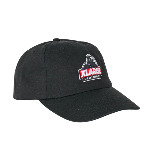 XLarge Slanted Low Pro Black Red Snapback Cap