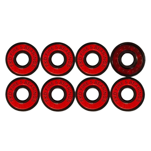 FKD Fire 5 Red Skateboard Bearings