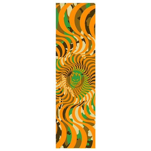 Spitfire Classic Swirl Camo Orange Skateboard Griptape Sheet